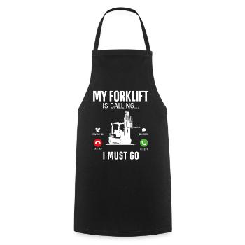 Opérateur de chariot élévateur certifié - Tablier de cuisine - noir - Devant - AI Model Male 185 dark (185cm)