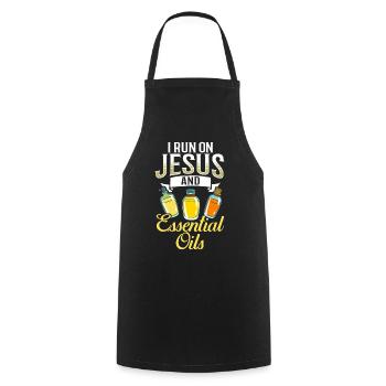 Essential Oil Diffuser Aromatherapy Plants - Cooking Apron - black - Front - AI Model Male 185 dark (185cm)