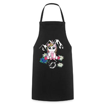 Alpen Unicorn Mountaineer Alpinisme Enfant descente en rappel - Tablier de cuisine - noir - Devant - AI Model Male 185 dark (185cm)