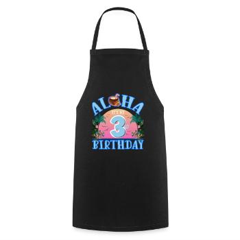 Aloha c’est ma boisson à la noix de pour mon 3ème anniversaire et - Tablier de cuisine - noir - Devant - AI Model Male 185 dark (185cm)