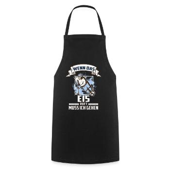 Kids Eishockey Spiel Verein Spruch Eishockeyfan - Kochschürze - Schwarz - Vorne - AI Model Male 185 dark (185cm)