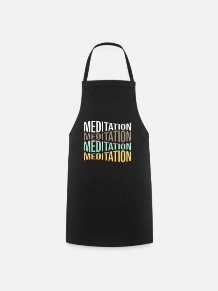 meditation - Kochschürze - Schwarz