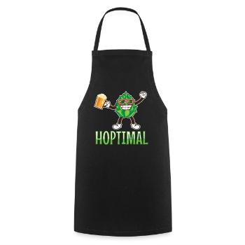 Buveur de bière Fan Man Mme Hoptimal Houblon Verre à bière - Tablier de cuisine - noir - Devant - AI Model Male 185 dark (185cm)