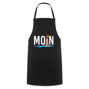 Low German word beach Baltic Sea saying North Sea - Cooking Apron - black - Front - AI Model Male 185 dark (185cm)