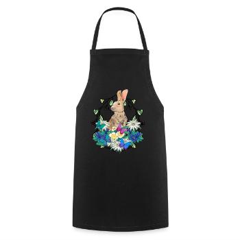 Early Spring Rabbit Easter Happy Easter Nature - Cooking Apron - black - Front - AI Model Male 185 dark (185cm)