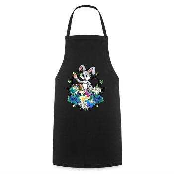 Early Spring Easter Eggs Easter Brush Easter - Cooking Apron - black - Front - AI Model Male 185 dark (185cm)