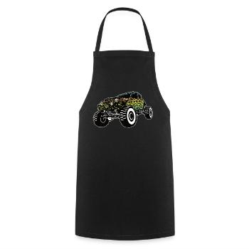 Monster Truck Schädel Gradient - Kochschürze - Schwarz - Vorne - AI Model Male 185 dark (185cm)