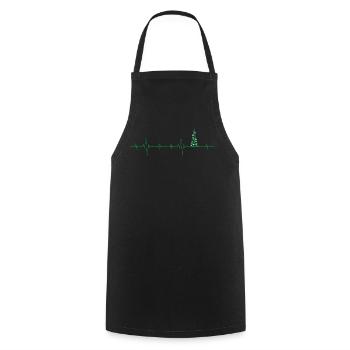 Arbre de Noël Pulsation Oeuvre - Tablier de cuisine - noir - Devant - AI Model Male 185 dark (185cm)