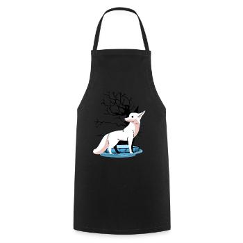 Wildlife Arctic North Pole Fox Foxes Child Polar - Cooking Apron - black - Front - AI Model Male 185 dark (185cm)