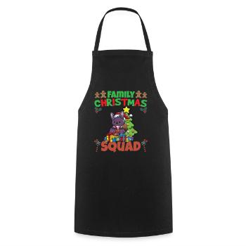 Family Matching Christmas Squad X-Mas Holidays - Kochschürze - Schwarz - Vorne - AI Model Male 185 dark (185cm)