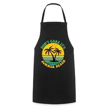 No matter it's summer beach - Cooking Apron - black - Front - AI Model Male 185 dark (185cm)