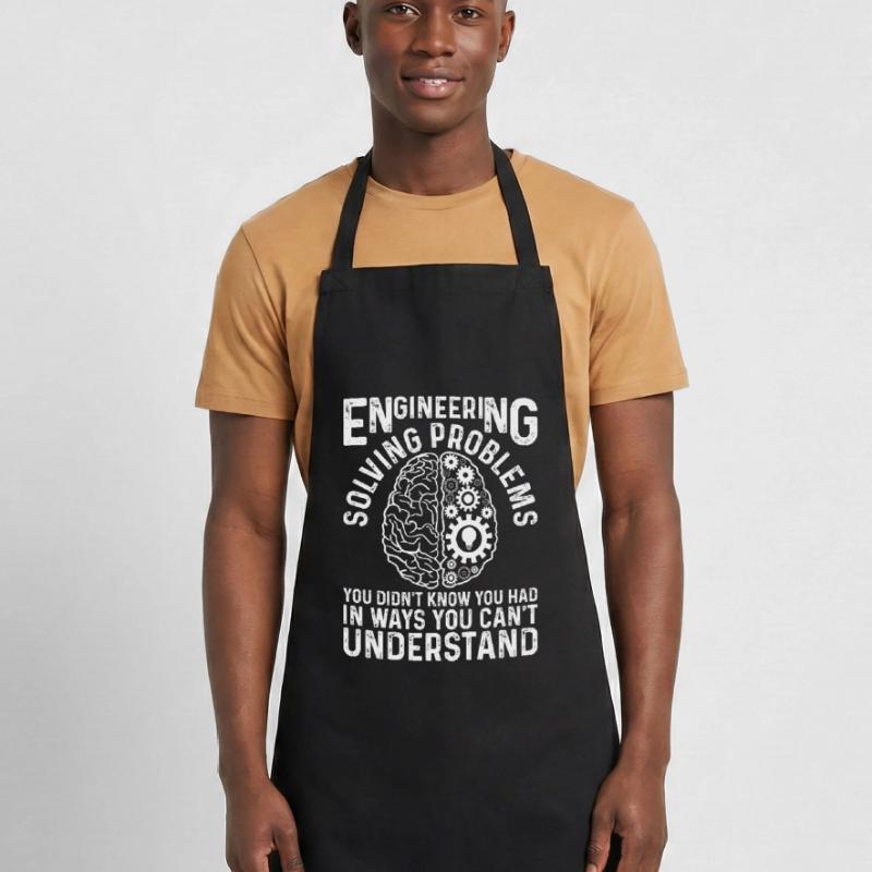 Engineer Saying Engineering Gear Brain Technician Cooking Apron