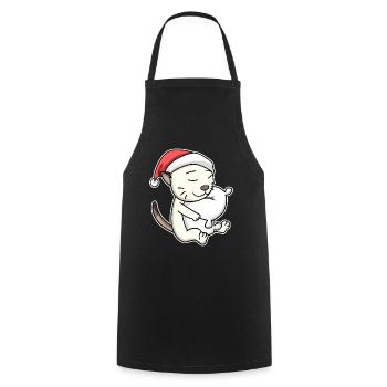 Colorpoint Shorthair Cat Christmas Sleep - Tablier de cuisine - noir - Devant - AI Model Male 185 dark (185cm)