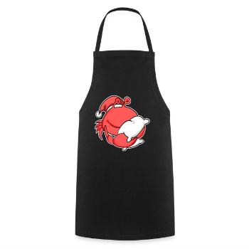 Crabe Noël Sommeil Sommeil Sommeil - Tablier de cuisine - noir - Devant - AI Model Male 185 dark (185cm)