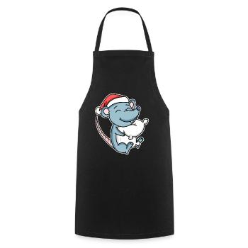 Mouse Christmas Sleep Sleep Sleep Sleep - Cooking Apron - black - Front - AI Model Male 185 dark (185cm)