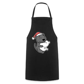 Black Panther Christmas Sleep Sleep - Cooking Apron - black - Front - AI Model Male 185 dark (185cm)