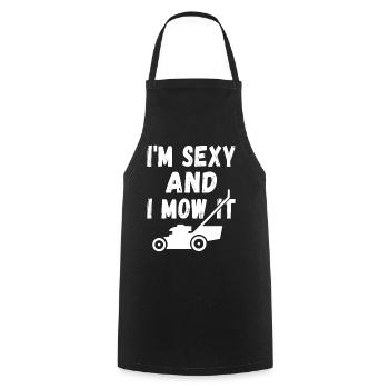 Je suis sexy et je tonds ça - Tablier de cuisine - noir - Devant - AI Model Male 185 dark (185cm)