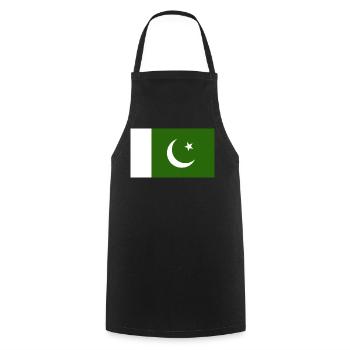 Pakistan National Flagge - Kochschürze - Schwarz - Vorne - AI Model Male 185 dark (185cm)
