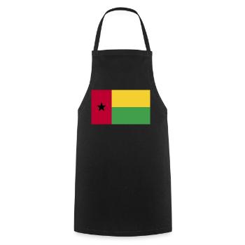 Guinea Bissau National Flag - Cooking Apron - black - Front - AI Model Male 185 dark (185cm)