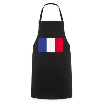 Drapeau national de la France - Tablier de cuisine - noir - Devant - AI Model Male 185 dark (185cm)
