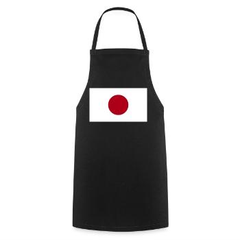 Japan National Flag - Cooking Apron - black - Front - AI Model Male 185 dark (185cm)