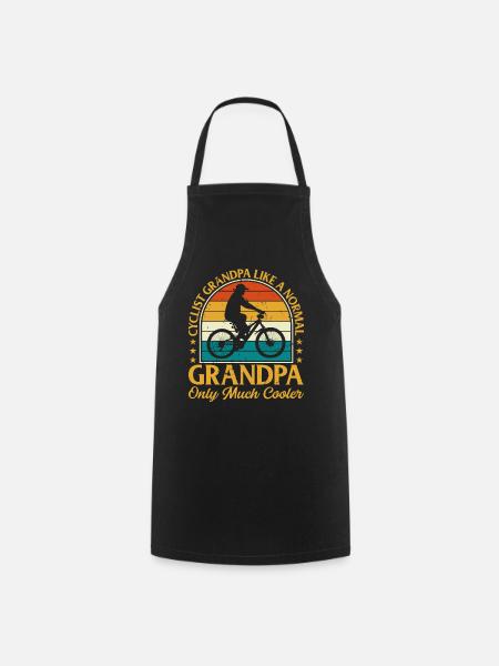 Mountainbike Cycling Grandpa Bicycle - Cyclist Gra - Kochschürze - Schwarz
