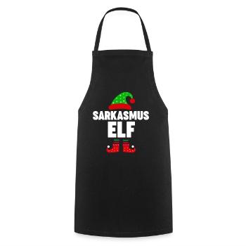 Weinachten Weihnachtself Sarkasmus Elf Elfen - Kochschürze - Schwarz - Vorne - AI Model Male 185 dark (185cm)