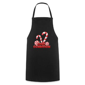 Cannes de bonbon: Mint état, bon état - Tablier de cuisine - noir - Devant - AI Model Male 185 dark (185cm)