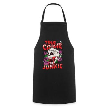 Accro au crime - Tablier de cuisine - noir - Devant - AI Model Male 185 dark (185cm)