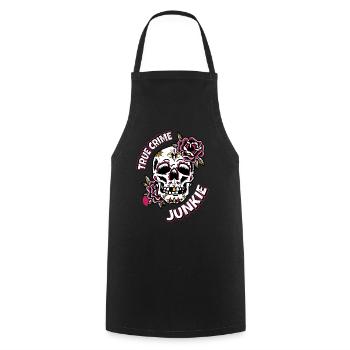 Accro au crime - Tablier de cuisine - noir - Devant - AI Model Male 185 dark (185cm)