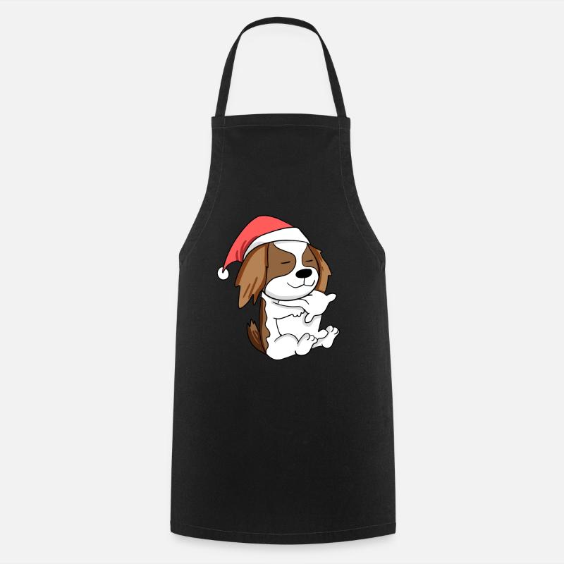 Cavalier King Charles Spaniel Chien Noël - Tablier de cuisine - noir