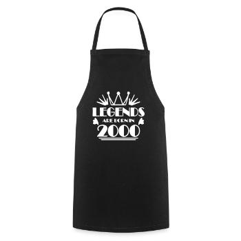 2000 - Born in 2000 - Cooking Apron - black - Front - AI Model Male 185 dark (185cm)