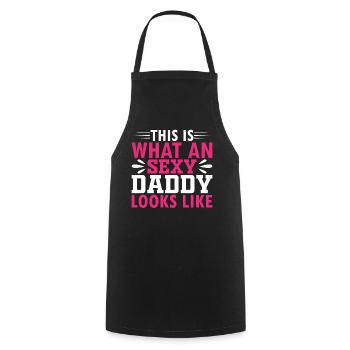 This Is What An Sexy Daddy Looks Like - Sexy Daddy - Cooking Apron - black - Front - AI Model Male 185 dark (185cm)