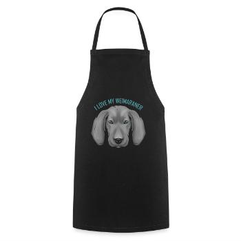 Dog Lover - I Love My Weimaraner - Kochschürze - Schwarz - Vorne - AI Model Male 185 dark (185cm)