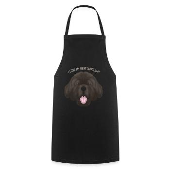Dog Lover - I Love My Newfoundland - Cooking Apron - black - Front - AI Model Male 185 dark (185cm)