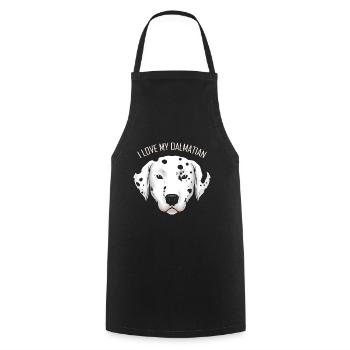 Dog Lover - I Love My Dalmatian - Kochschürze - Schwarz - Vorne - AI Model Male 185 dark (185cm)
