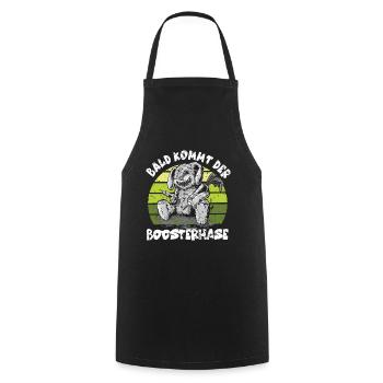 Soon the Bosster is coming - Cooking Apron - black - Front - AI Model Male 185 dark (185cm)