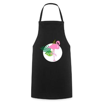 Flamingo - Cooking Apron - black - Front - AI Model Male 185 dark (185cm)