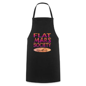 Flat Mars Society - Kochschürze - Schwarz - Vorne - AI Model Male 185 dark (185cm)