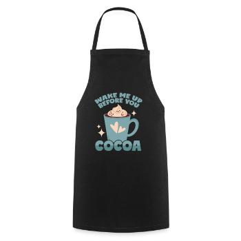 Cacao : Réveille-moi avant toi Cacao - Tablier de cuisine - noir - Devant - AI Model Male 185 dark (185cm)
