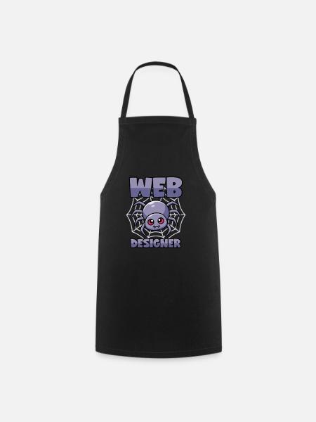 Spinne: Web Designer - Kochschürze - Schwarz