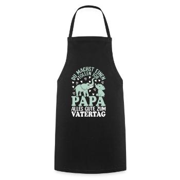 Papa Vatertag Papa Elefant - Alles Gute Zum Vatert - Kochschürze - Schwarz - Vorne - AI Model Male 185 dark (185cm)
