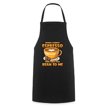 Espresso Spruch Kaffeebohne Kaffe Wortwitz - Kochschürze - Schwarz - Vorne - AI Model Male 185 dark (185cm)