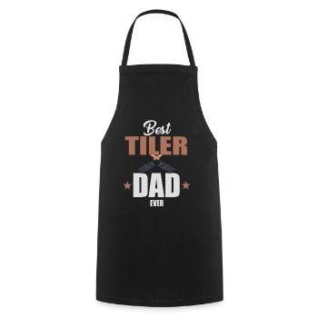 Meilleur père carreleur de tous les temps - Tablier de cuisine - noir - Devant - AI Model Male 185 dark (185cm)