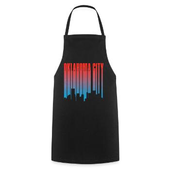 Oklahoma City Skyline Gradient - Kochschürze - Schwarz - Vorne - AI Model Male 185 dark (185cm)