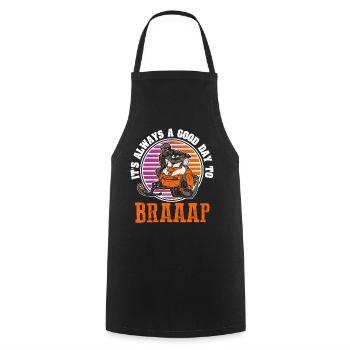 Its Always A Good Day To Braaaap Snowmobiles - Cooking Apron - black - Front - AI Model Male 185 dark (185cm)