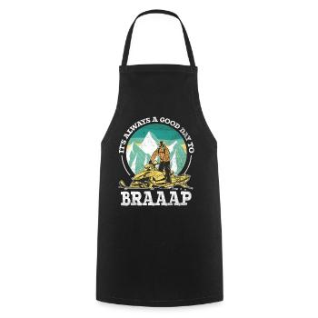 Its Always A Good Day To Braaaap Snowmobiles - Cooking Apron - black - Front - AI Model Male 185 dark (185cm)