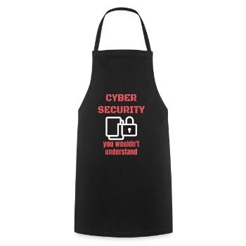 Cybersecurity - IT-Sicherheit Informatiker - Kochschürze - Schwarz - Vorne - AI Model Male 185 dark (185cm)