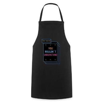 Cybersecurity - IT-Sicherheit Informatiker - Kochschürze - Schwarz - Vorne - AI Model Male 185 dark (185cm)