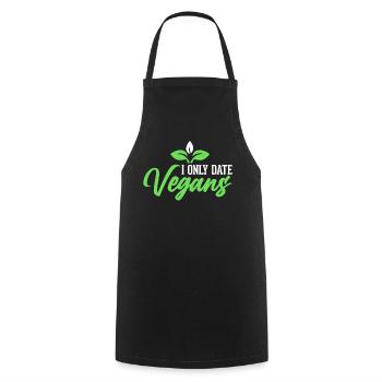 Ich Verabrede Mich Nur Mit Veganern - Veganer - Kochschürze - Schwarz - Vorne - AI Model Male 185 dark (185cm)
